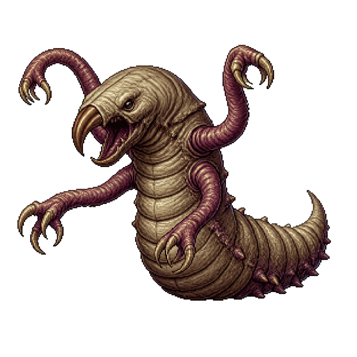 Static high-resolution pixel-art portrait of Grick.