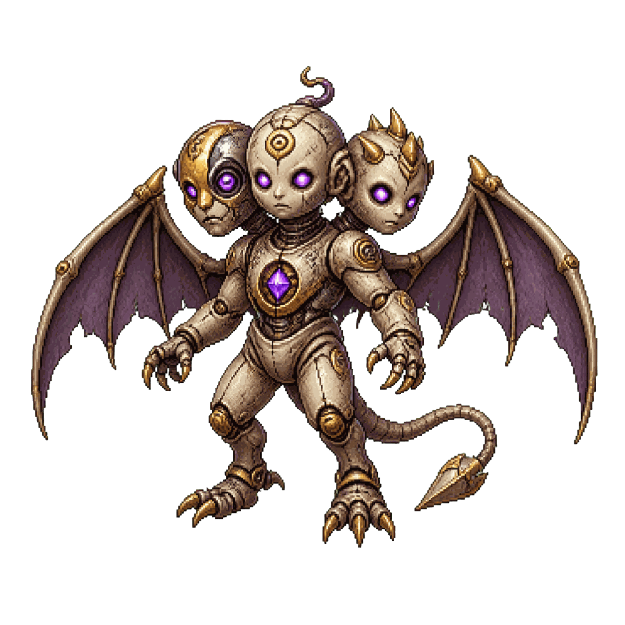 Static high-resolution pixel-art portrait of Homunculus.