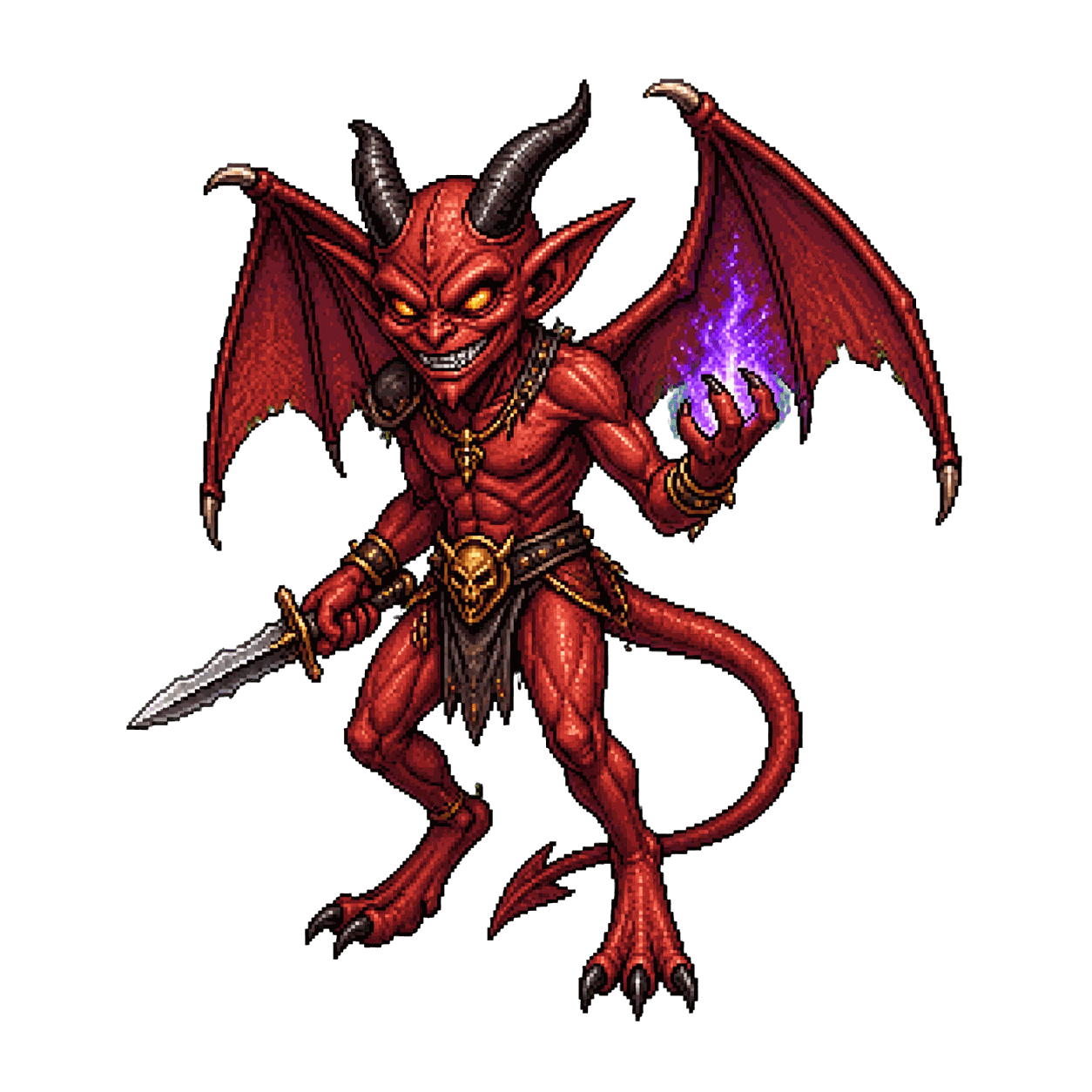 Static high-resolution pixel-art portrait of Imp.