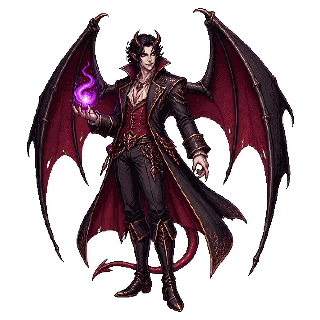Static high-resolution pixel-art portrait of Incubus.