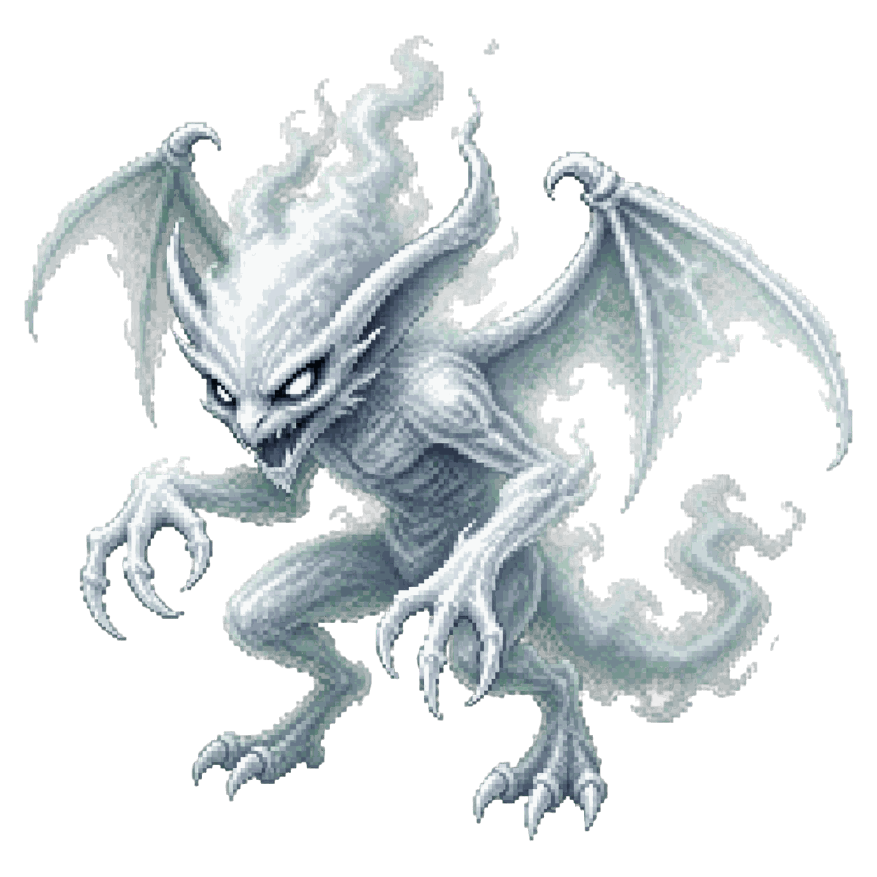 Static high-resolution pixel-art portrait of Steam Mephit.