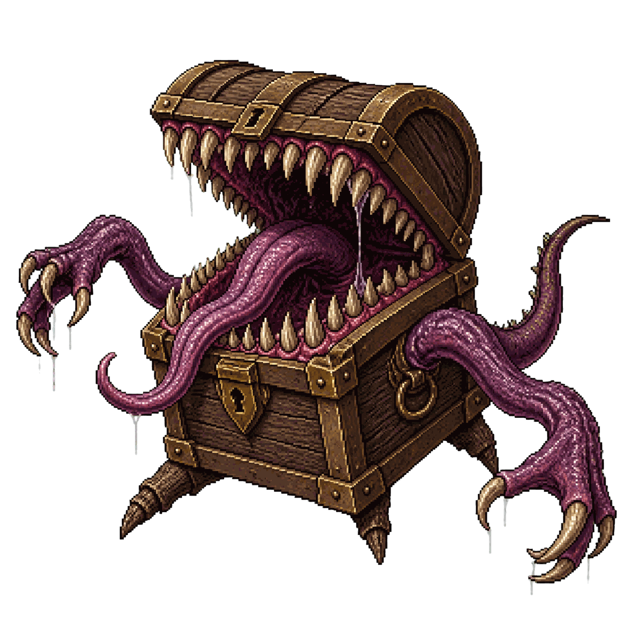Static high-resolution pixel-art portrait of Mimic.
