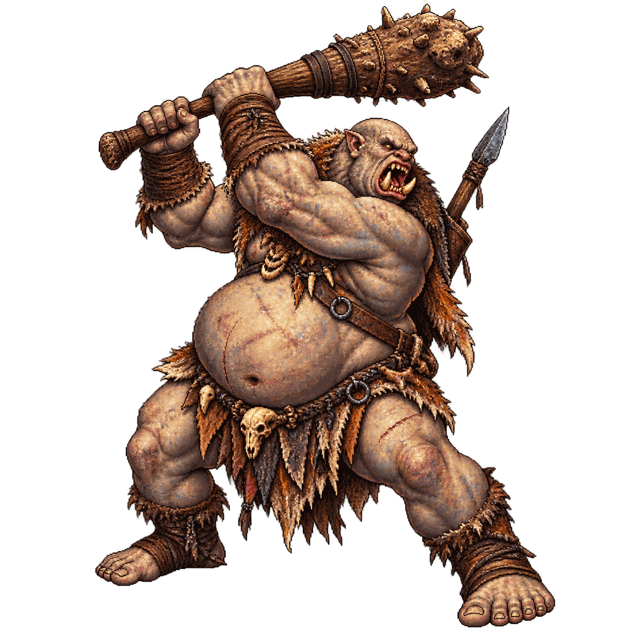 Static high-resolution pixel-art portrait of Ogre.