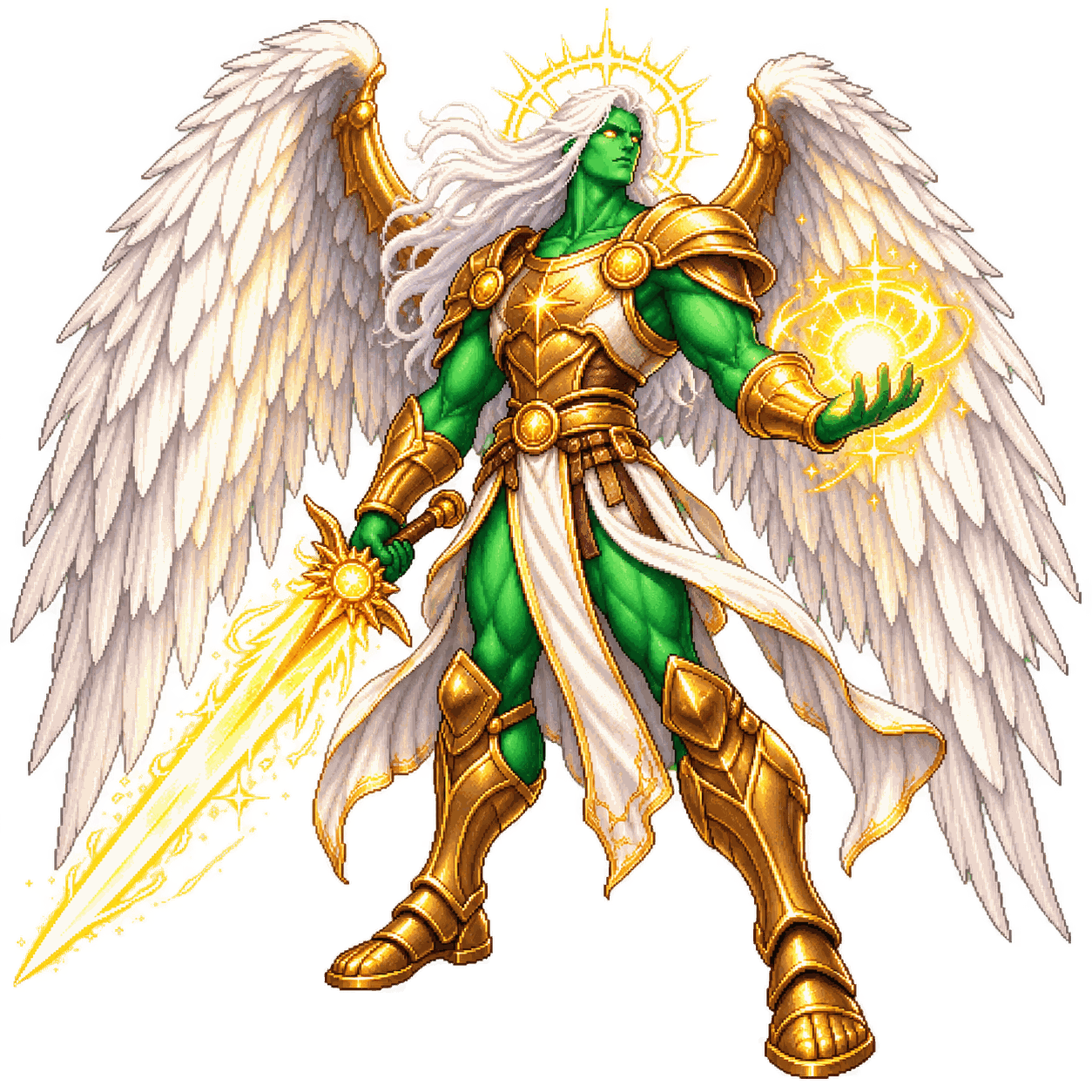 Static high-resolution pixel-art portrait of Planetar.