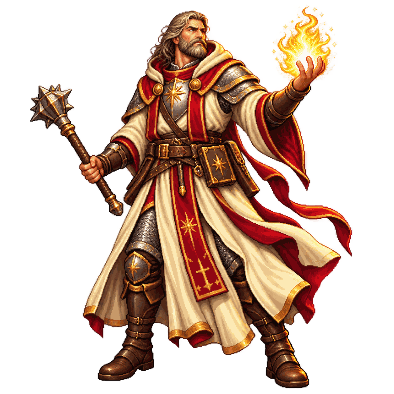 Static high-resolution pixel-art portrait of Priest.