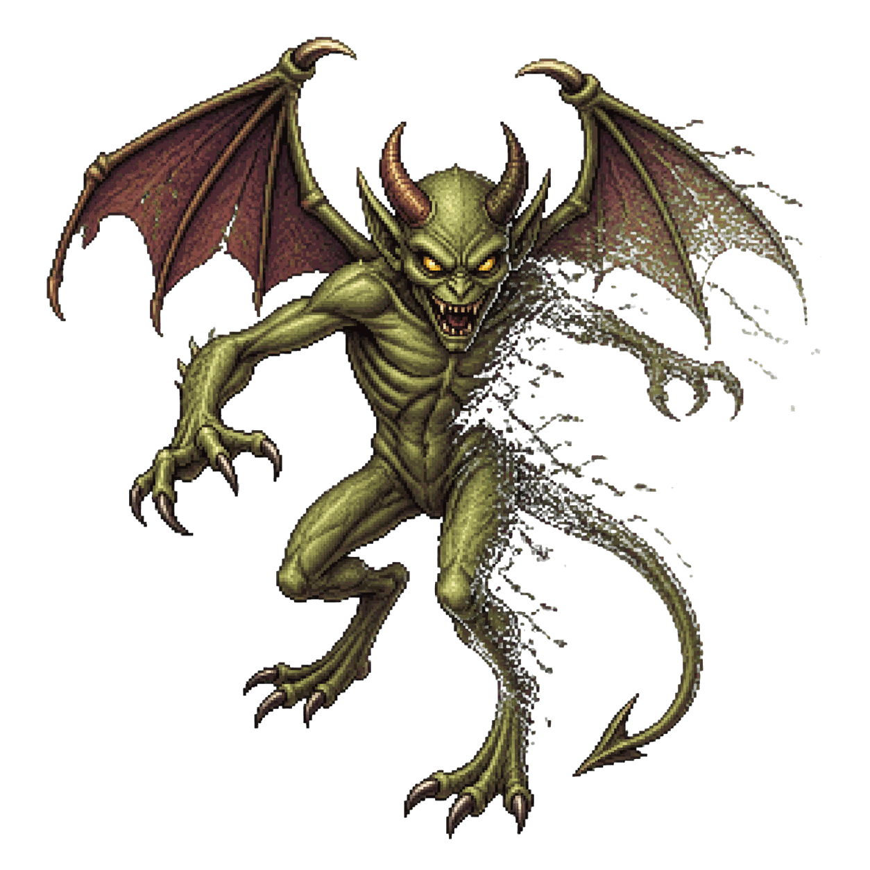 Static high-resolution pixel-art portrait of Quasit.