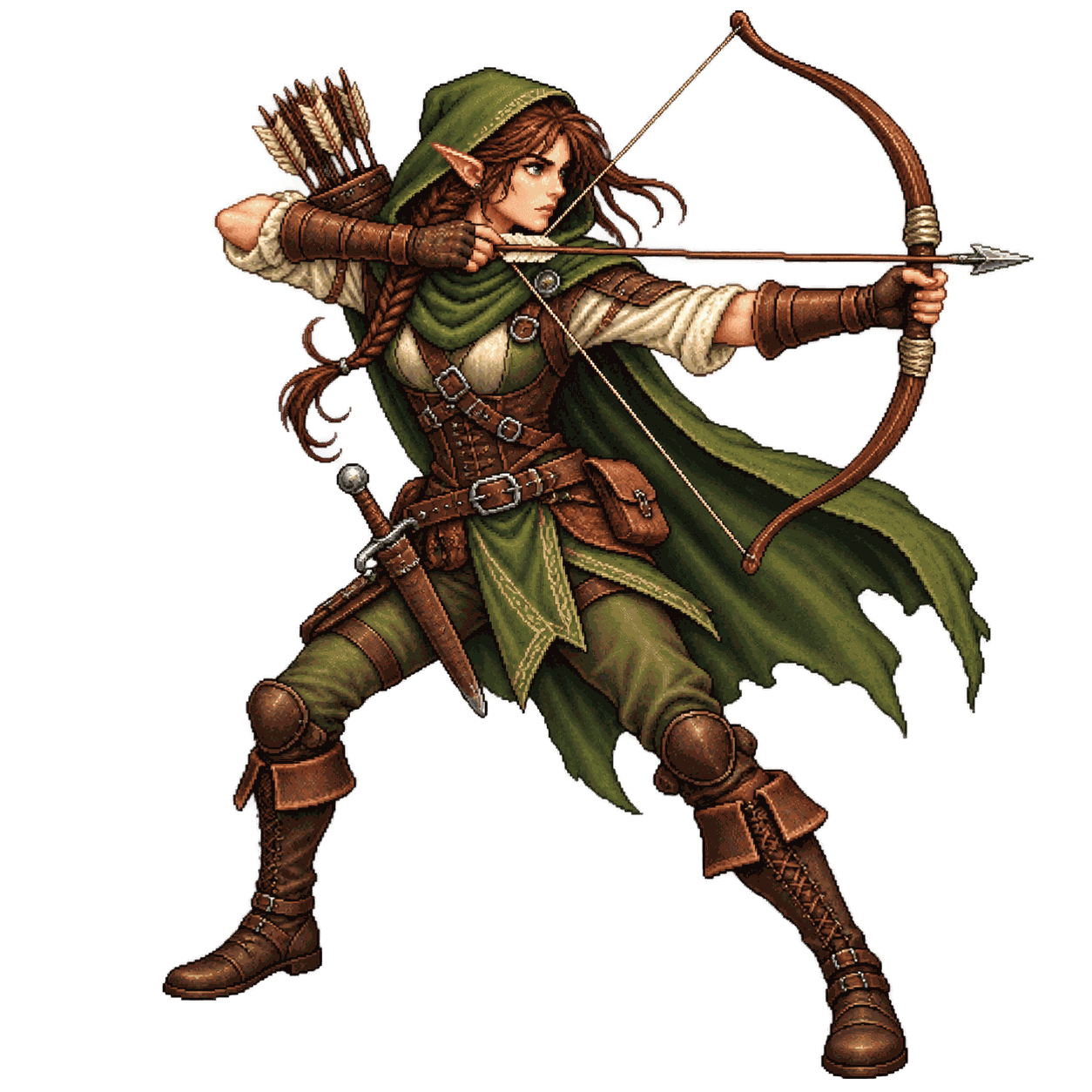 Static high-resolution pixel-art portrait of Scout.