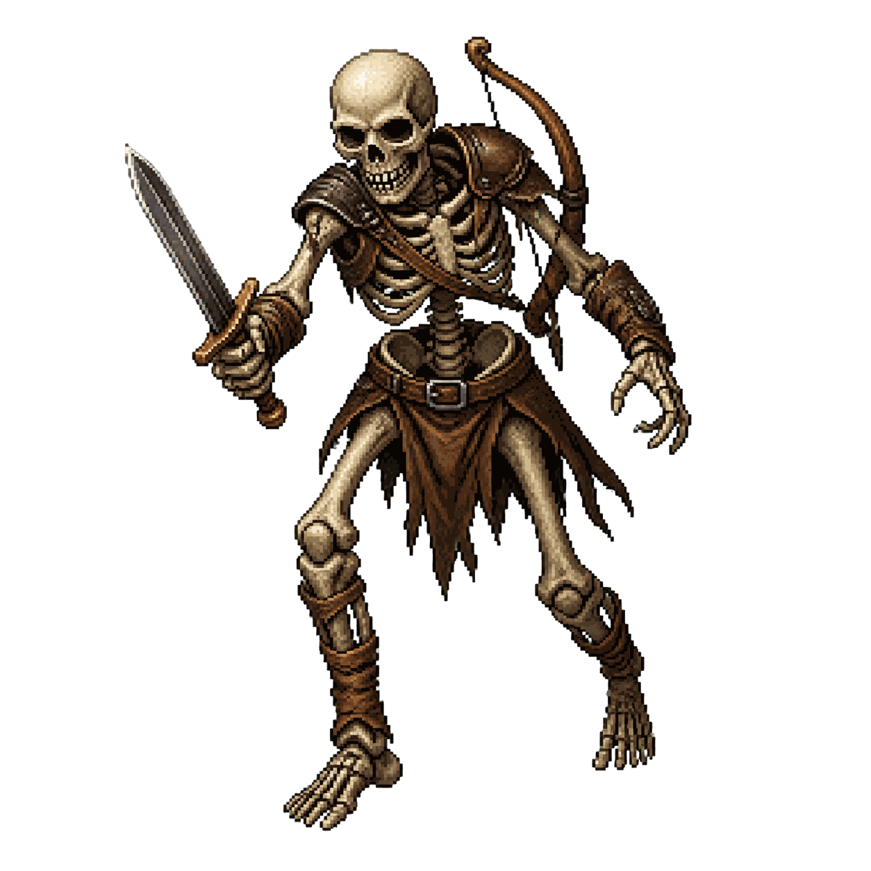 Static high-resolution pixel-art portrait of Skeleton.