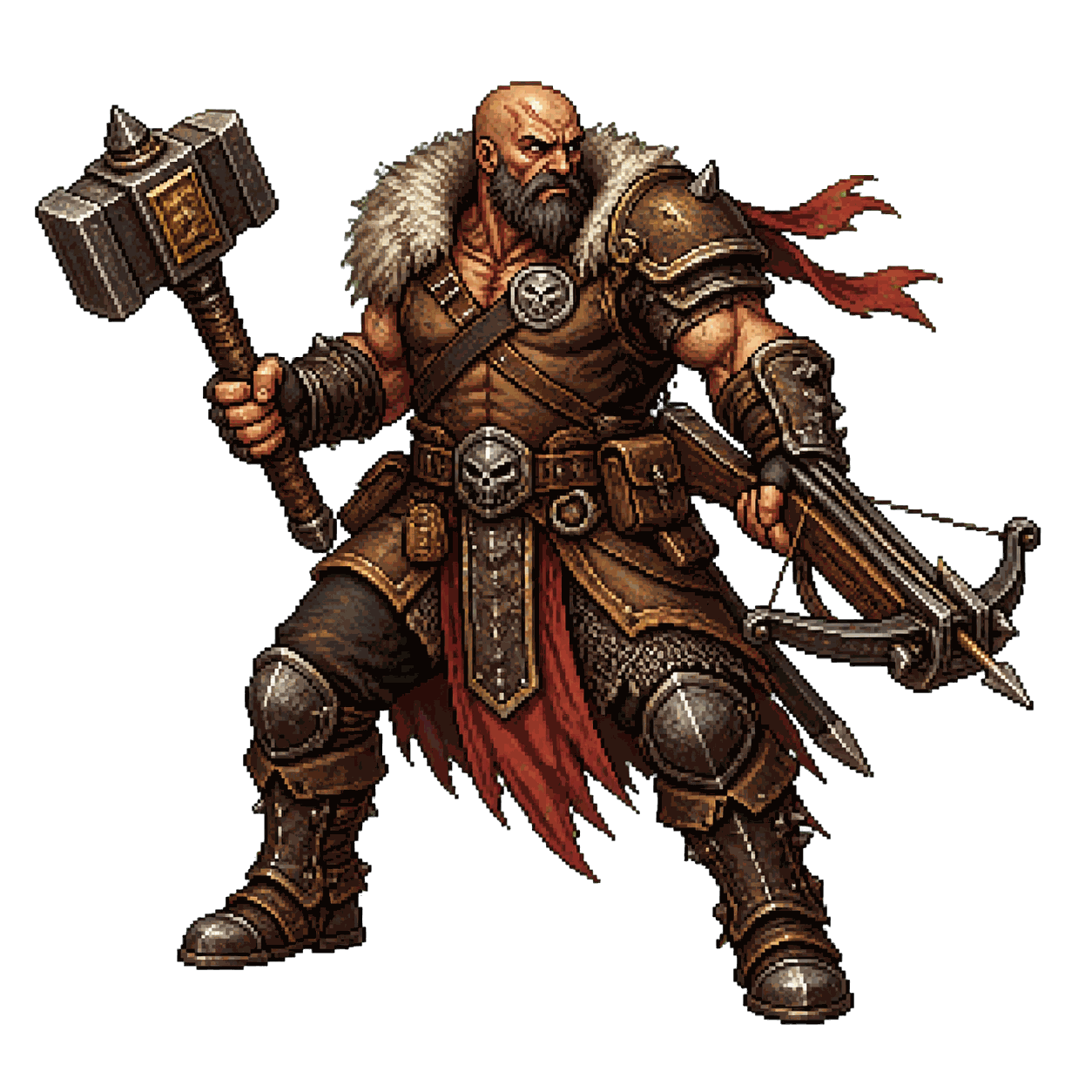 Static high-resolution pixel-art portrait of Tough Boss.